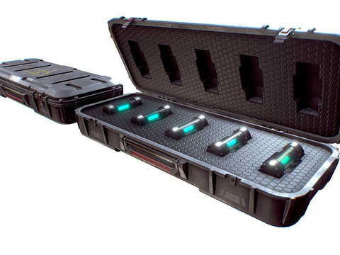  科幻军用容器su模型 