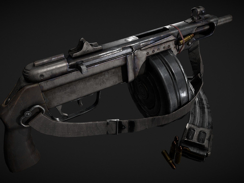  枪械 机枪su模型 