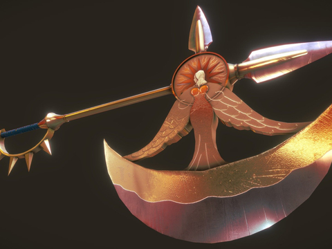  神圣宝藏神斧莱塔su模型 