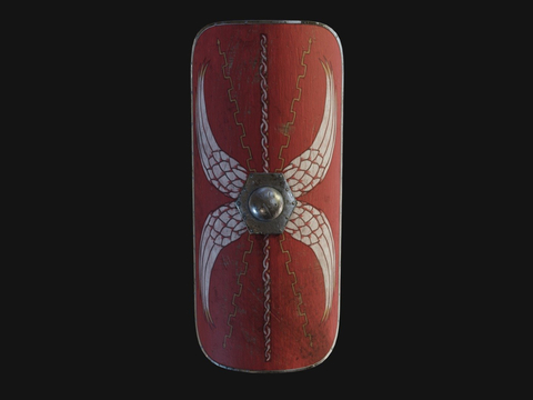  罗马军团士兵盾牌su模型 