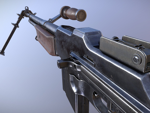  轻机枪 枪支 枪械su模型 
