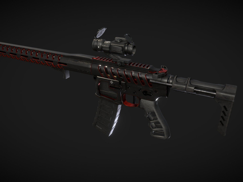  骨架化步枪su模型 