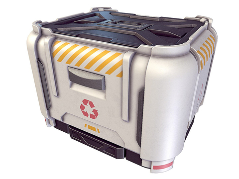  科幻集装箱su模型 