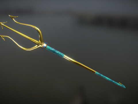  波塞冬的金色三叉戟su模型 