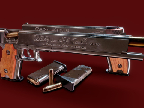  手枪 枪支 枪械su模型 