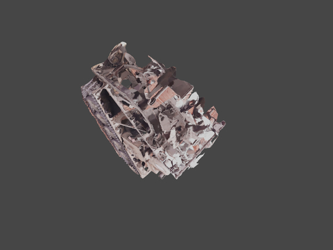  末世改造车 坦克 履带车 装甲车su模型 