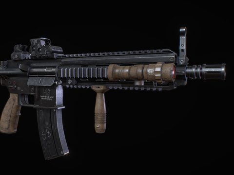  科赫 HK416步枪 枪支 枪械su模型 