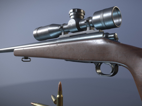  M40A1 狙击步枪 枪支 枪械su模型 