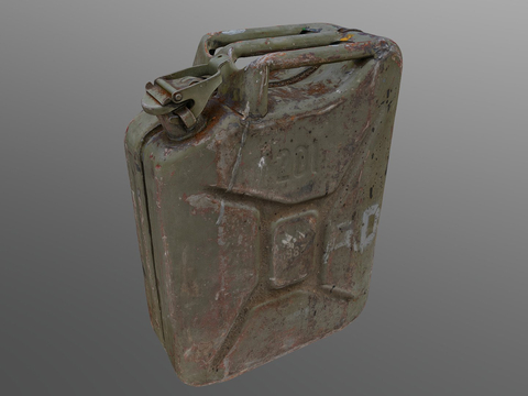  汽油罐 油桶su模型 