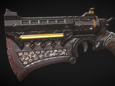  左轮手枪 枪支 枪械su模型 