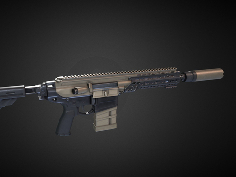  突击步枪 枪支 枪械su模型 