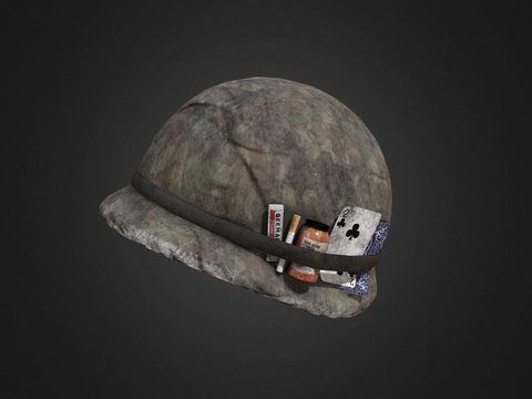  军用头盔su模型 
