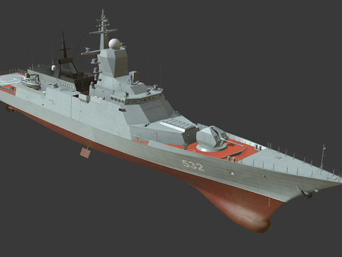  护卫舰su模型 