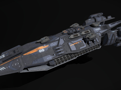  科幻战列舰su模型 