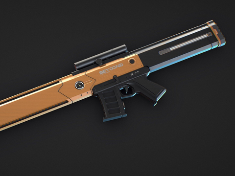  科幻枪 枪支 枪械su模型 