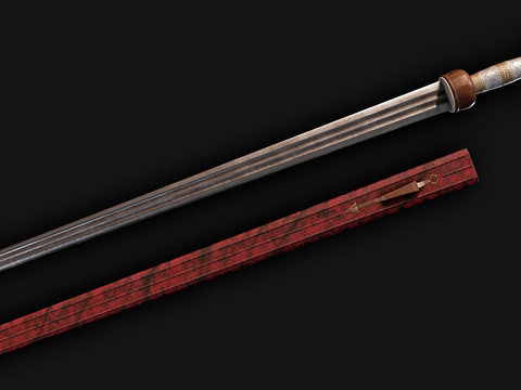  剑与剑鞘su模型 