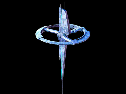  飞船站 宇宙飞船su模型 