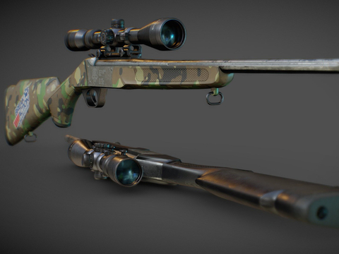  狙击步枪 枪支 枪械su模型 