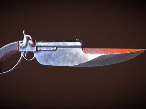  匕首式手枪 枪支 枪械su模型 