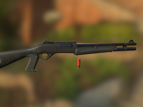  霰弹枪 枪支 枪械su模型 