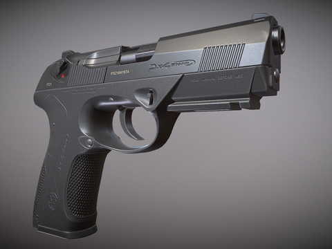  BerettaPx4 风暴手枪 枪支 枪械su模型 