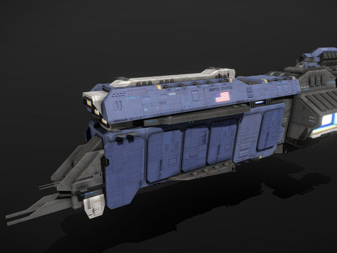  自由级无畏舰 宇宙飞船su模型 