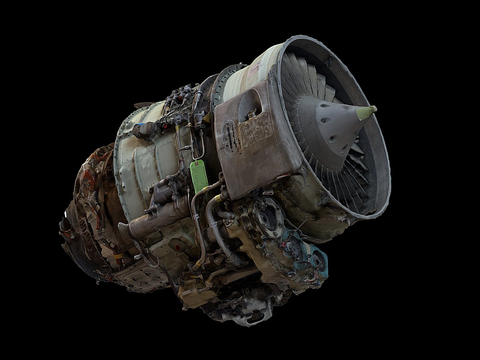  喷气式涡轮发动机su模型 