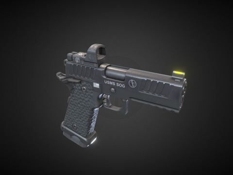  手枪 枪支 枪械su模型 