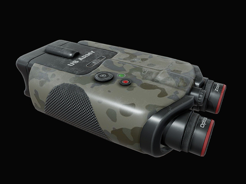  军用双筒望远镜su模型 