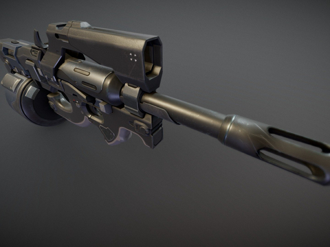  未来P90阻击枪su模型 