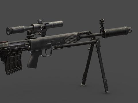  轻机枪 枪支 枪械su模型 
