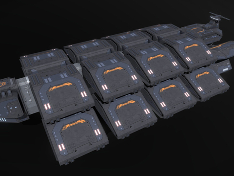  科幻飞行器 宇宙飞船 护卫舰su模型 