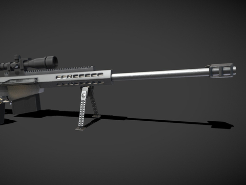  M82 50. 狙击步枪 枪支 枪械su模型 