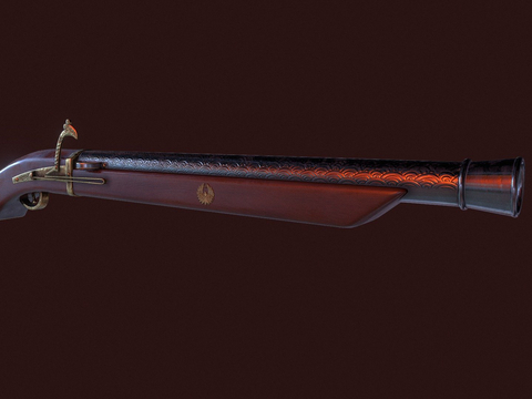  火绳枪 枪支 枪械su模型 