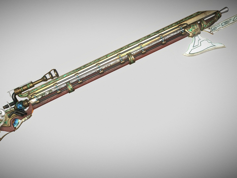  螺旋斧步枪 枪支 枪械su模型 