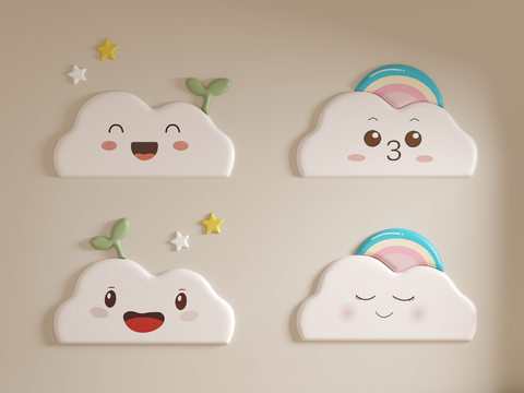  软包床头 榻榻米床围su模型 