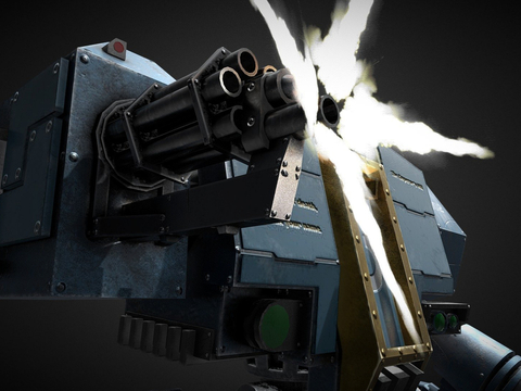  无畏级 步行者机枪 枪支 枪械su模型 