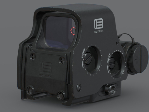  全息武器 瞄准镜su模型 