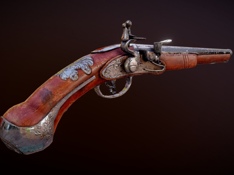  短枪 枪支 枪械su模型 