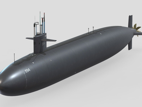  潜水艇 核潜艇 护卫舰su模型 