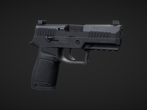  手枪 枪支 枪械su模型 