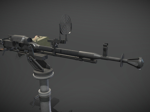  机关枪su模型 