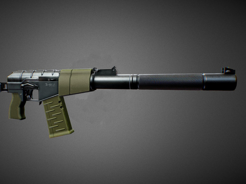  长管冲锋枪 枪支 枪械su模型 