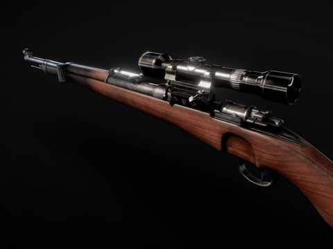  狙击步枪 枪支 枪械su模型 