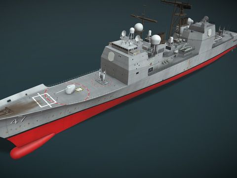  船舰 护卫舰 巡洋舰su模型 