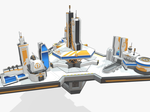  基地地平线su模型 