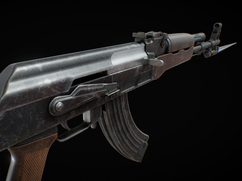  AK47 步枪 枪支 枪械su模型 