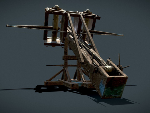  投石机 攻城车su模型 