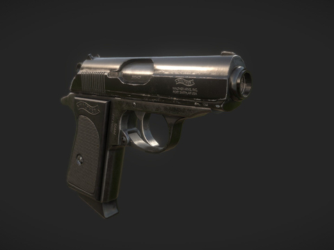  手枪 枪支 枪械su模型 