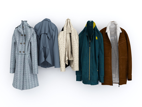  现代服装 上衣 外套 男士外套su模型 